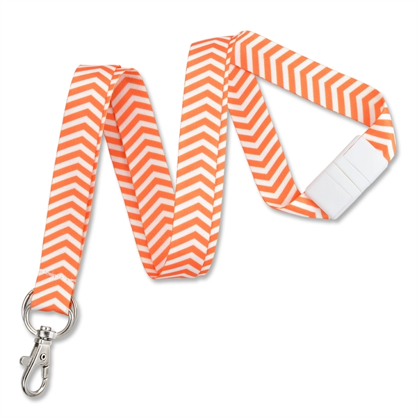 5/8" Pre-Printed ZigZag Pattern Fashion Breakaway Lanyards - 5/8" Pre-Printed ZigZag Pattern Fashion Breakaway Lanyards - Image 3 of 4