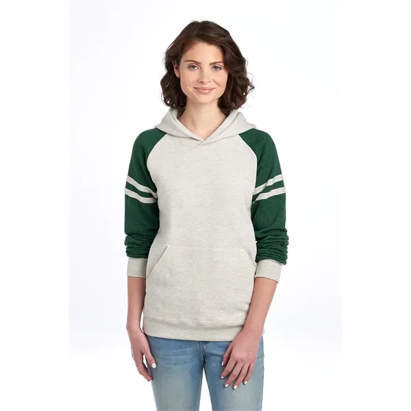 Jerzees Unisex NuBlend Varsity Colorblock Hooded Sweatshirt - Jerzees Unisex NuBlend Varsity Colorblock Hooded Sweatshirt - Image 8 of 9