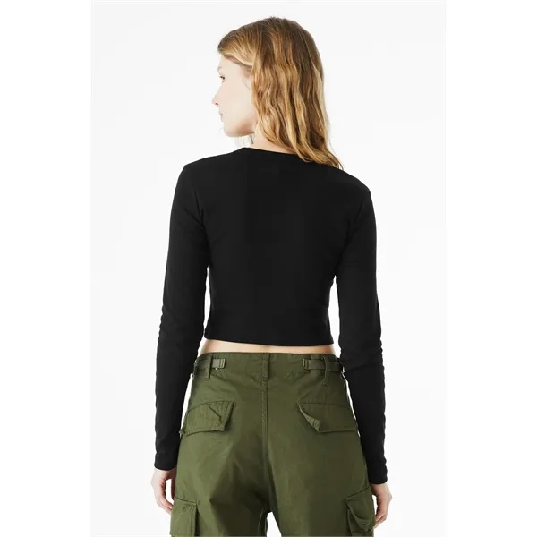 BELLA+CANVAS Women's Micro Rib Long Sleeve Baby Tee - BELLA+CANVAS Women's Micro Rib Long Sleeve Baby Tee - Image 5 of 9
