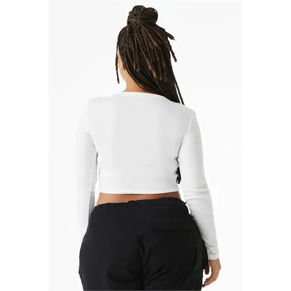 BELLA+CANVAS Women's Micro Rib Long Sleeve Baby Tee - BELLA+CANVAS Women's Micro Rib Long Sleeve Baby Tee - Image 7 of 9