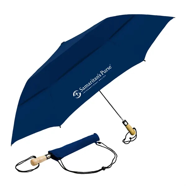 The Vented Little Giant™ Folding Golf Umbrella - Wood Handle - The Vented Little Giant™ Folding Golf Umbrella - Wood Handle - Image 0 of 27