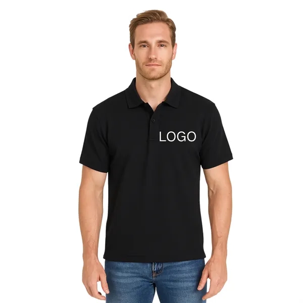 Polo Shirt Quick-Dry Mesh Turn-Down Collar Short Sleeve - Polo Shirt Quick-Dry Mesh Turn-Down Collar Short Sleeve - Image 0 of 11