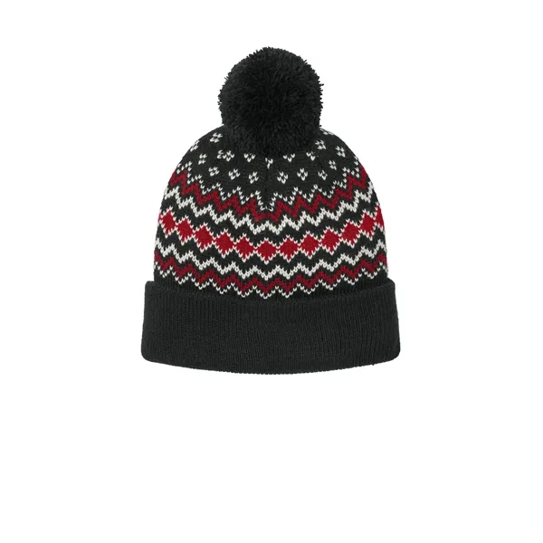 Port Authority Alpine Pom Beanie - Port Authority Alpine Pom Beanie - Image 1 of 10