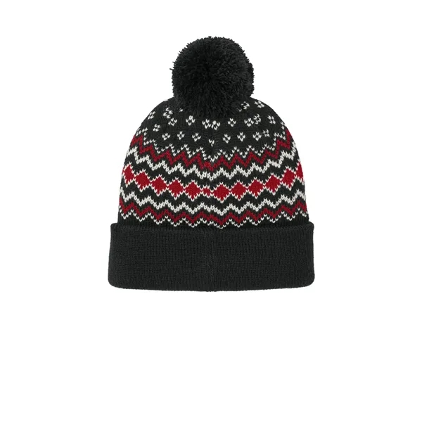Port Authority Alpine Pom Beanie - Port Authority Alpine Pom Beanie - Image 2 of 10