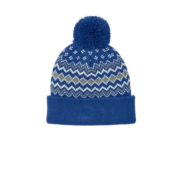 Port Authority Alpine Pom Beanie - Port Authority Alpine Pom Beanie - Image 9 of 10