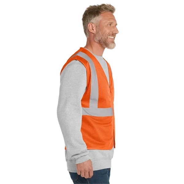 CornerStone ANSI 107 Class 2 Economy Mesh Zippered Vest. - CornerStone ANSI 107 Class 2 Economy Mesh Zippered Vest. - Image 2 of 10
