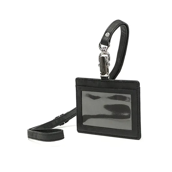 Genuine Leather lanyard Card Cover ID Badge Holder Work - Genuine Leather lanyard Card Cover ID Badge Holder Work - Image 1 of 3