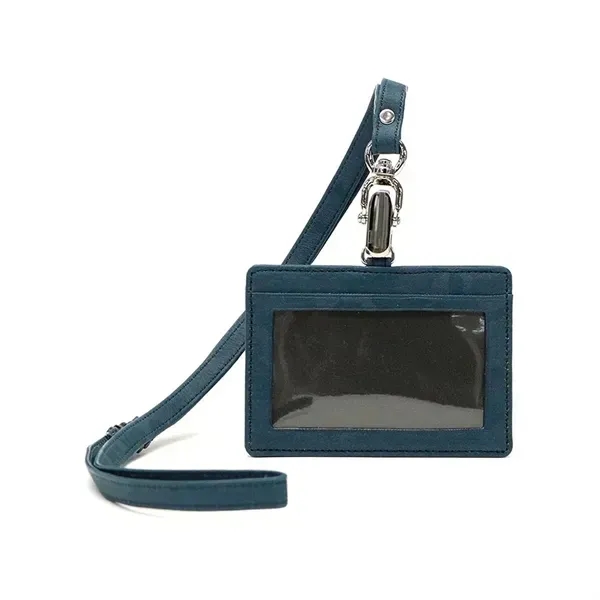 Genuine Leather lanyard Card Cover ID Badge Holder Work - Genuine Leather lanyard Card Cover ID Badge Holder Work - Image 3 of 3