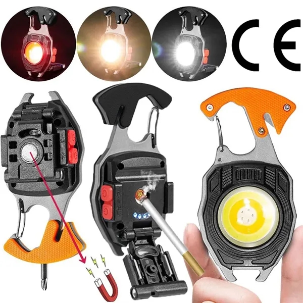Aluminum Keychain Flashlight - Multifunctional Outdoor Tool - Aluminum Keychain Flashlight - Multifunctional Outdoor Tool - Image 0 of 4