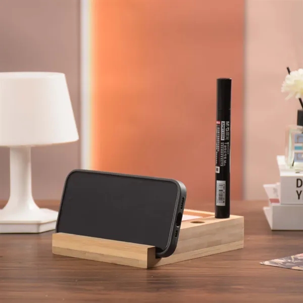 Bamboo Multi-Functional StickyNotes Desk Organizer - Bamboo Multi-Functional StickyNotes Desk Organizer - Image 2 of 2