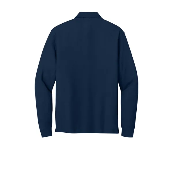 Port Authority Long Sleeve Silk Touch Polo with Pocket. - Port Authority Long Sleeve Silk Touch Polo with Pocket. - Image 4 of 10
