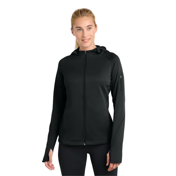 Sport-Tek Women's Tech Fleece Full-Zip Hooded Jacket. - Sport-Tek Women's Tech Fleece Full-Zip Hooded Jacket. - Image 0 of 25