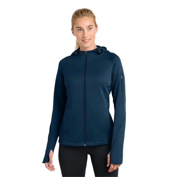 Sport-Tek Women's Tech Fleece Full-Zip Hooded Jacket. - Sport-Tek Women's Tech Fleece Full-Zip Hooded Jacket. - Image 4 of 25