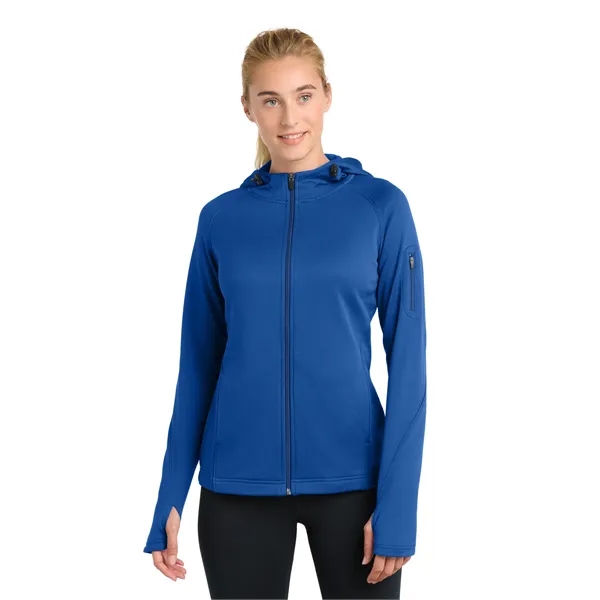 Sport-Tek Women's Tech Fleece Full-Zip Hooded Jacket. - Sport-Tek Women's Tech Fleece Full-Zip Hooded Jacket. - Image 7 of 25