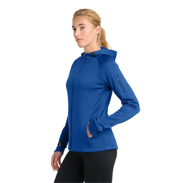 Sport-Tek Women's Tech Fleece Full-Zip Hooded Jacket. - Sport-Tek Women's Tech Fleece Full-Zip Hooded Jacket. - Image 9 of 25