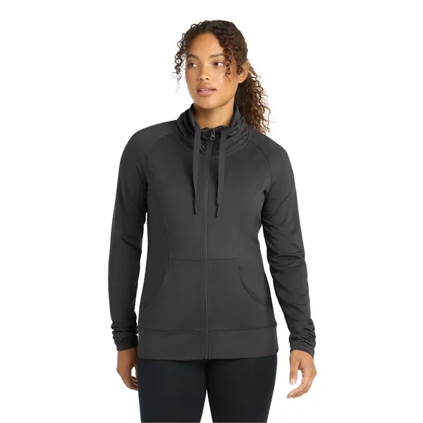 Sport-Tek Women's Sport-Wick Stretch Full-Zip Jacket. - Sport-Tek Women's Sport-Wick Stretch Full-Zip Jacket. - Image 5 of 24