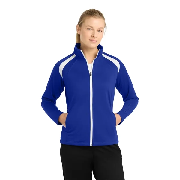 Sport-Tek Women's Tricot Track Jacket. - Sport-Tek Women's Tricot Track Jacket. - Image 5 of 13