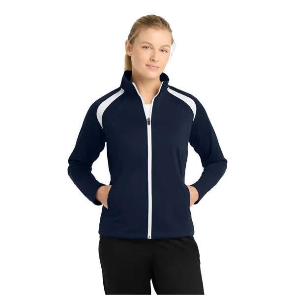 Sport-Tek Women's Tricot Track Jacket. - Sport-Tek Women's Tricot Track Jacket. - Image 10 of 13