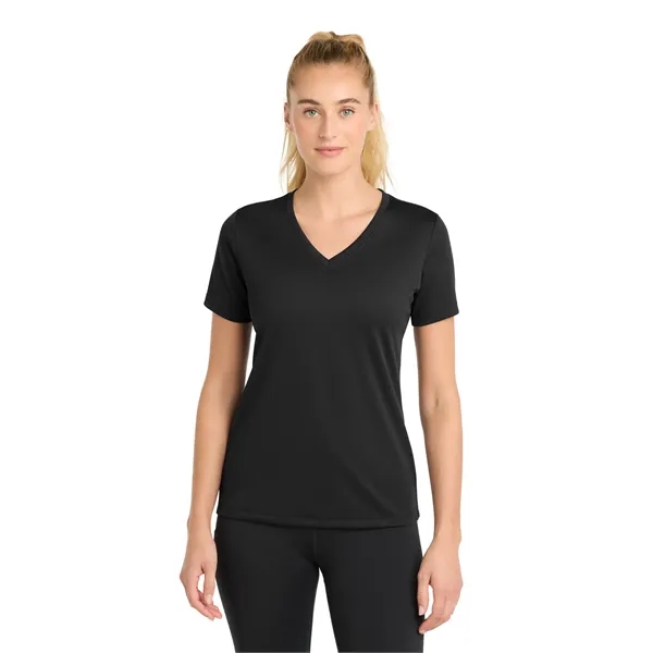 Sport-Tek Women's PosiCharge RacerMesh V-Neck Tee.