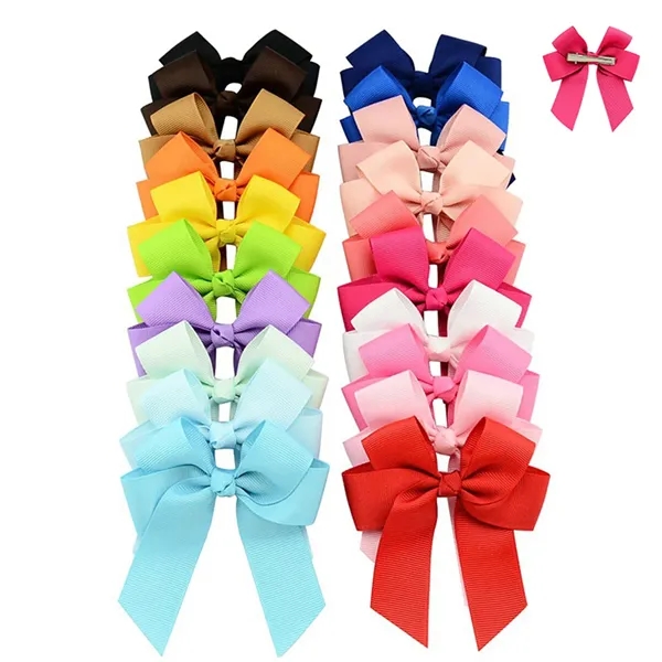 Kids Ribbon Bow Hair Clips - Kids Ribbon Bow Hair Clips - Image 0 of 7