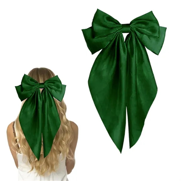 Large Satin Bow Hair Clips - Large Satin Bow Hair Clips - Image 5 of 12