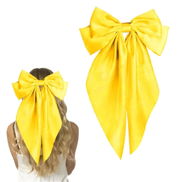 Large Satin Bow Hair Clips - Large Satin Bow Hair Clips - Image 7 of 12