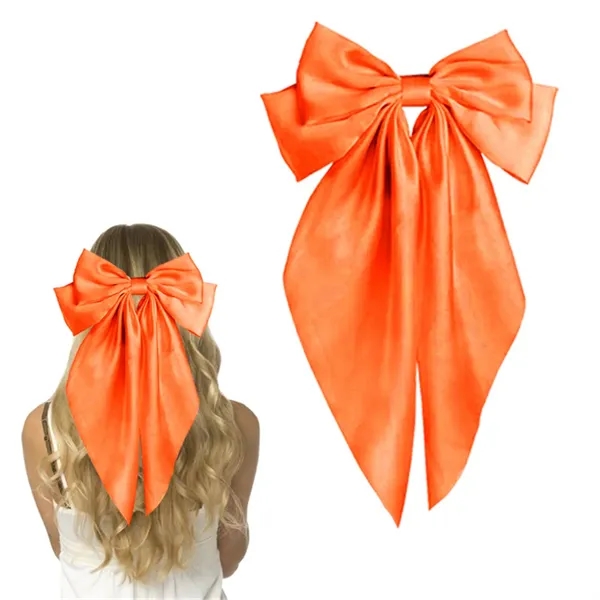 Large Satin Bow Hair Clips - Large Satin Bow Hair Clips - Image 8 of 12