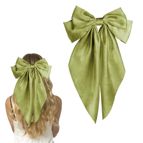 Large Satin Bow Hair Clips - Large Satin Bow Hair Clips - Image 12 of 12