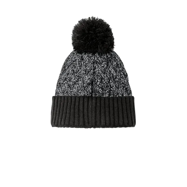 New Era Marled Knit Pom Beanie - New Era Marled Knit Pom Beanie - Image 8 of 8