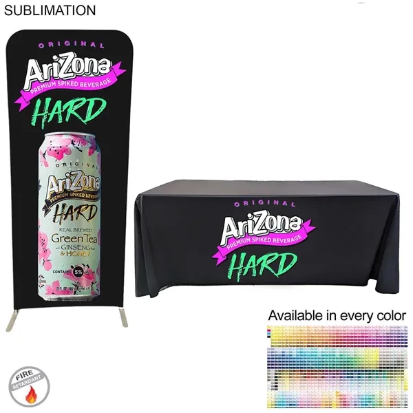 Custom Tradeshow Booth Package - Wall Display Kit & Tablecloth