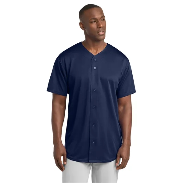 Sport-Tek PosiCharge Tough Mesh Full-Button Jersey. - Sport-Tek PosiCharge Tough Mesh Full-Button Jersey. - Image 8 of 29