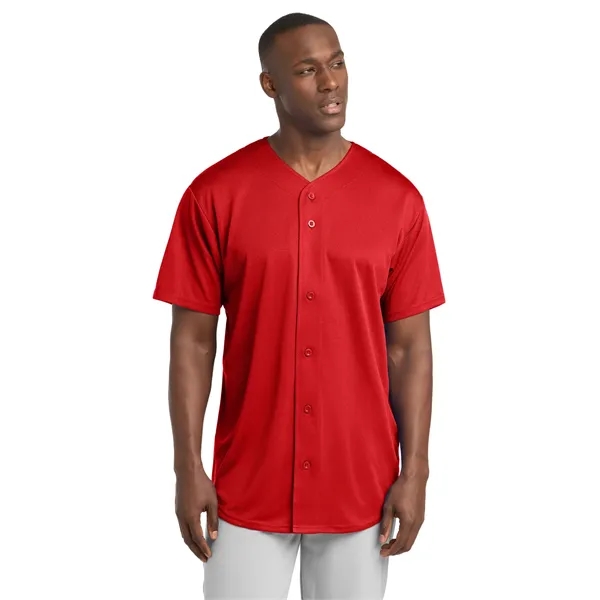 Sport-Tek PosiCharge Tough Mesh Full-Button Jersey. - Sport-Tek PosiCharge Tough Mesh Full-Button Jersey. - Image 11 of 29