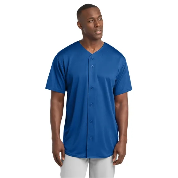 Sport-Tek PosiCharge Tough Mesh Full-Button Jersey. - Sport-Tek PosiCharge Tough Mesh Full-Button Jersey. - Image 14 of 29