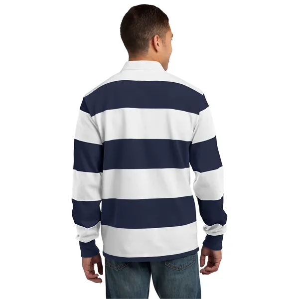 Sport-Tek Classic Long Sleeve Rugby Polo. - Sport-Tek Classic Long Sleeve Rugby Polo. - Image 7 of 15