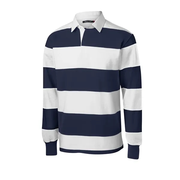 Sport-Tek Classic Long Sleeve Rugby Polo. - Sport-Tek Classic Long Sleeve Rugby Polo. - Image 9 of 15