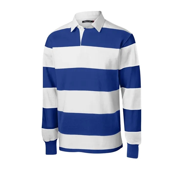 Sport-Tek Classic Long Sleeve Rugby Polo. - Sport-Tek Classic Long Sleeve Rugby Polo. - Image 14 of 15