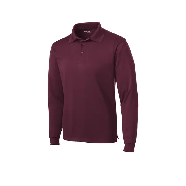 Sport-Tek Long Sleeve Micropique Sport-Wick Polo. - Sport-Tek Long Sleeve Micropique Sport-Wick Polo. - Image 13 of 44