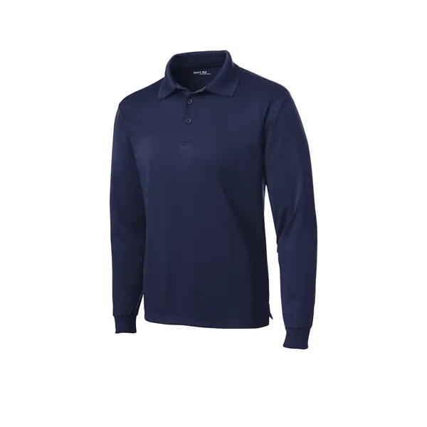 Sport-Tek Long Sleeve Micropique Sport-Wick Polo. - Sport-Tek Long Sleeve Micropique Sport-Wick Polo. - Image 18 of 44