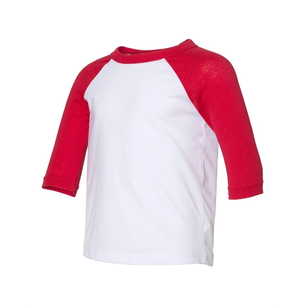 BELLA + CANVAS Toddler Three-Quarter Sleeve Baseball Tee - BELLA + CANVAS Toddler Three-Quarter Sleeve Baseball Tee - Image 25 of 30