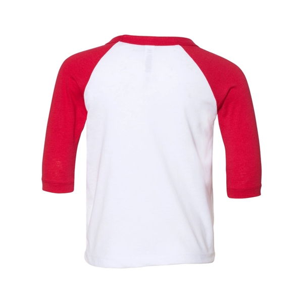 BELLA + CANVAS Toddler Three-Quarter Sleeve Baseball Tee - BELLA + CANVAS Toddler Three-Quarter Sleeve Baseball Tee - Image 26 of 30
