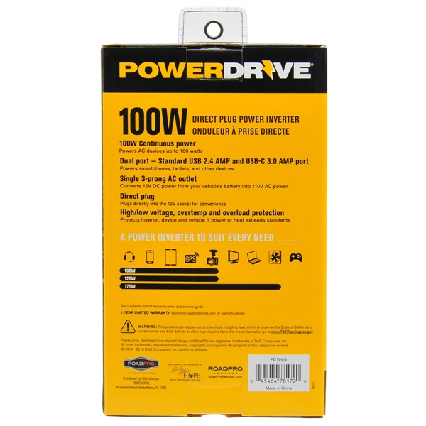 100 Watt Direct Plug Power Inverter - 100 Watt Direct Plug Power Inverter - Image 4 of 4