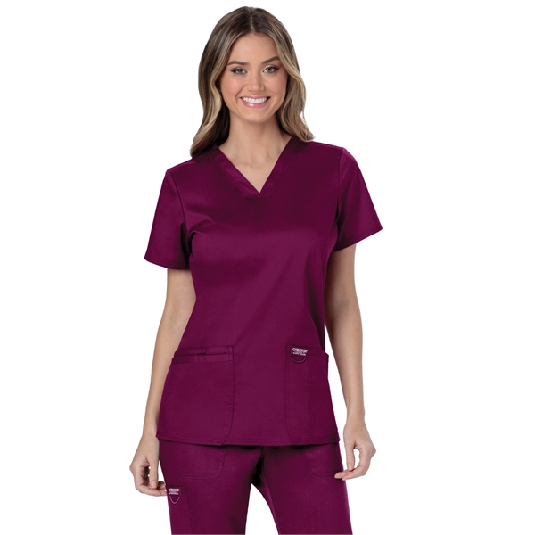 Cherokee Workwear Revolution Women's V-Neck Top - Cherokee Workwear Revolution Women's V-Neck Top - Image 18 of 19