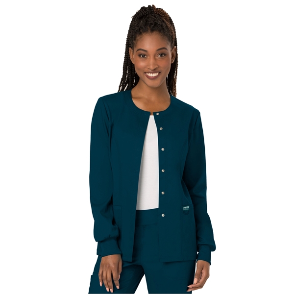 Cherokee WW Revolution Women's Snap Front Warm-Up Jacket - Cherokee WW Revolution Women's Snap Front Warm-Up Jacket - Image 1 of 17