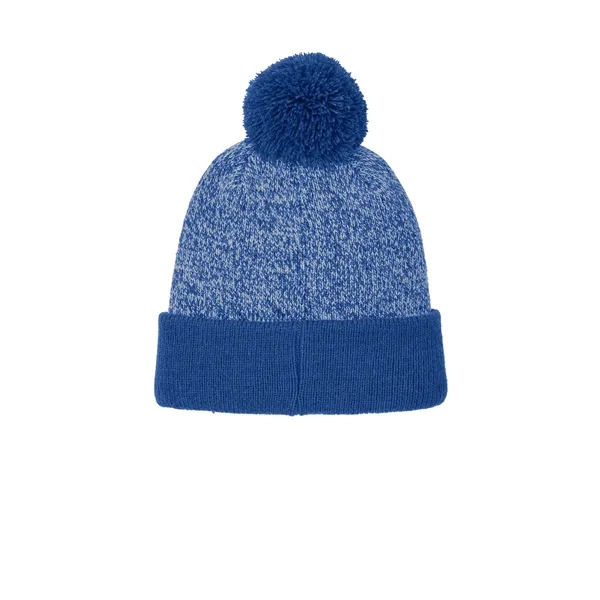 Sport-Tek Halftime Heather Pom Beanie - Sport-Tek Halftime Heather Pom Beanie - Image 2 of 10