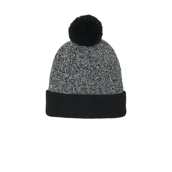 Sport-Tek Halftime Heather Pom Beanie - Sport-Tek Halftime Heather Pom Beanie - Image 3 of 10
