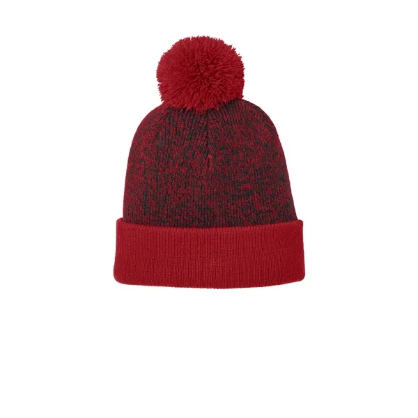Sport-Tek Halftime Heather Pom Beanie - Sport-Tek Halftime Heather Pom Beanie - Image 5 of 10