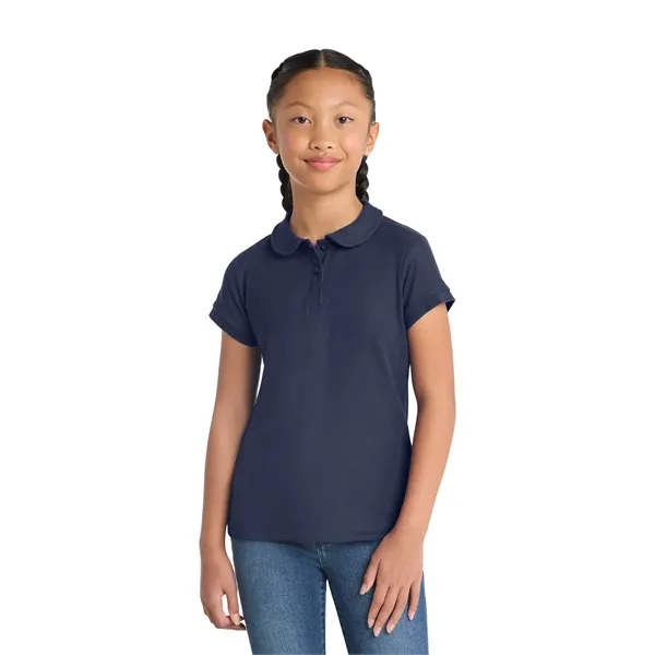 Port Authority Girls Silk Touch Peter Pan Collar Polo. - Port Authority Girls Silk Touch Peter Pan Collar Polo. - Image 5 of 19