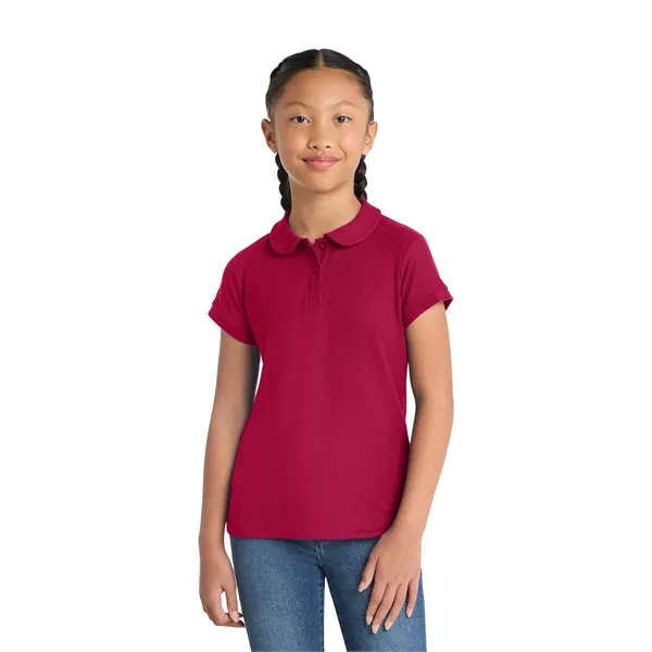 Port Authority Girls Silk Touch Peter Pan Collar Polo. - Port Authority Girls Silk Touch Peter Pan Collar Polo. - Image 10 of 19