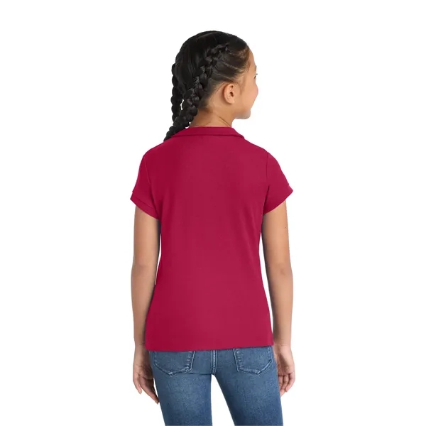 Port Authority Girls Silk Touch Peter Pan Collar Polo. - Port Authority Girls Silk Touch Peter Pan Collar Polo. - Image 11 of 19