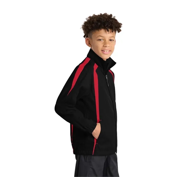 Sport-Tek Youth Colorblock Raglan Jacket. - Sport-Tek Youth Colorblock Raglan Jacket. - Image 2 of 24